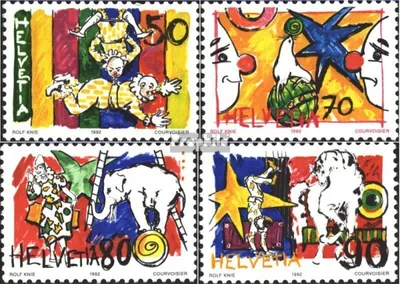 Produktbild von Briefmarken Schweiz 1992 Mi 1478-1481 (kompl.Ausgabe) postfrisch Zirkuswelt
