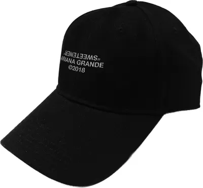 Produktbild von Ariana Grande - "Sweetener 2" Baseball-Mütze für Herren/Damen Uni RO2716 (Einheitsgröße) (Schwarz)