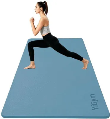 Zdjęcie produktu dla Mata do ćwiczeń Yogamat, duża, 195x90x1 cm - antypoślizgowa - wytrzymała i komfortowa - idealna do jogi i fitness - Luxento