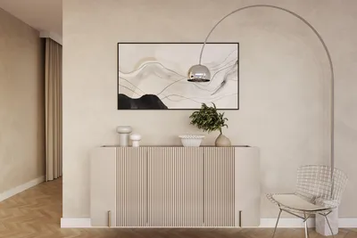Zdjęcie produktu dla Komoda Malmi 150 cm wisząca kaszmir - elegancka, złote detale, nowoczesna