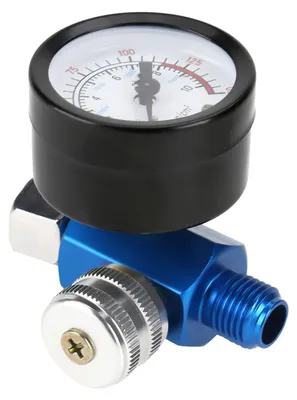 Luftdruckregler 1/4" mit Manometer 0-10 bar für Spritzpistolen