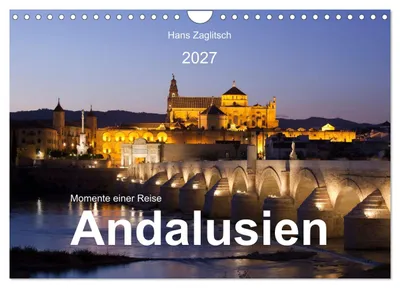 Zdjęcie produktu dla Chwile z podróży – Andaluzja (kalendarz ścienny na rok 2027, format A4 poziomy), kalendarz miesięczny CALVENDO