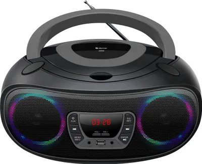 Produktbild von Denver TCL-212BT Boombox mit CD, Bluetooth, USB, AUX & LED-Lichteffekten