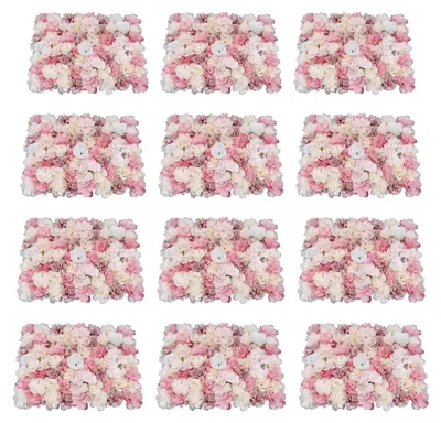 Produktbild von Blumenwandpaneele, realistische Seidenblumen, langlebige Dekoration, Rosa, M