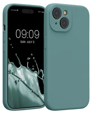 Produktbild von kwmobile Hülle kompatibel mit Apple iPhone 15 - Hülle Silikon gummiert - Handyhülle - Handy Case in Arctic Night