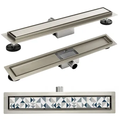 Produktbild von Rea Duschrinne Pure Neo Nickel Brush INOX 90