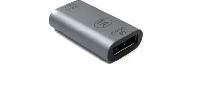 Produktbild von SYSTEM-S DisplayPort Adapter DP Buchse zu USB 3.1 Typ C Buchse 4K Kabel in Grau