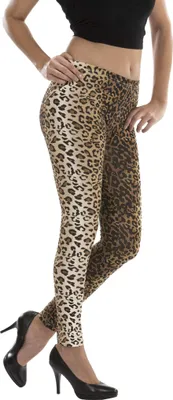 Leoparden Leggings für Damen seitlich von Vorne