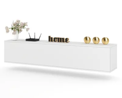 Produktbild von TV-Lowboard Fernsehschrank SIMPLY HÄNGEND Weiß Matt/Weiß Matt 140cm