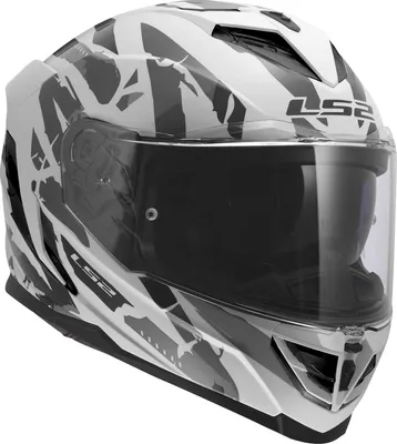 Productafbeelding van LS2 FF818 Storm III helm, wit/grijs, maat L (59/60)