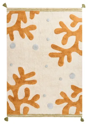 Produktbild von BELIANI Kinderteppich Hellbeige Baumwolle 140 x 200 cm Rechteckig mit Quasten Maschinenwaschbar für Kinderzimmer