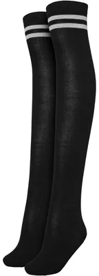 Produktbild von Urban Classics - Socken Overknee für Damen(2er-Pack) TN416 (36 EU - 39,5 EU) (Schwarz/Grau)