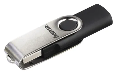 Produktbild von Hama Rotate USB 2.0 32GB, 32 GB, USB Typ-A, 2.0, Drehring, Schwarz
