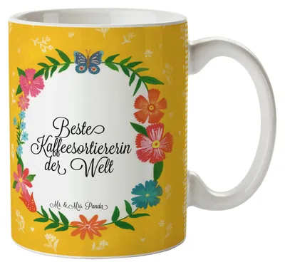 Produktbild von Mr. & Mrs. Panda Tasse Kaffeesortiererin - Geschenk, Gratulation, Teetasse, Berufsschule, haferl, Bachelor, Becher, Rente, schöne, Trinkbecher