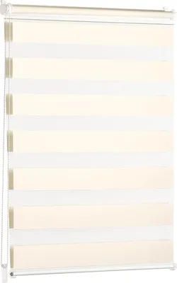 Produktbild von Blumtal Doppelrollo 55 x 130 - 155cm - Klemmfix Rollo, Rollos für Fenster ohne Bohren, Klemmrollo für Fenster & Türen, Elfenbein