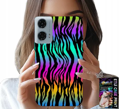 Immagine prodotto di Custodia per Motorola Moto G35 - Custodia con motivi astratti colorati + Foil