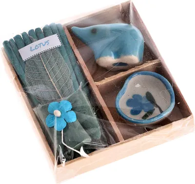 Produktbild von Räucherstäbchen & Duftset aus Thailand, Geschenkbox - Lotus, 2*7*7 cm, Räucherstäbchen & Sets aus Thailand