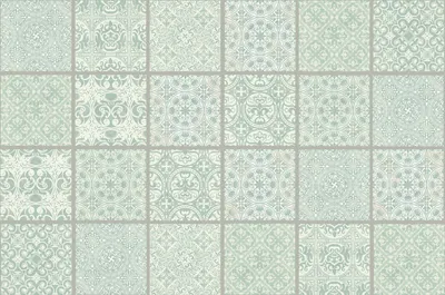 Produktbild von Queence | Küchen Spritzschutz Fliesenmuster | Küchenrückwand | Alu-DiBond | Fliesenschutz für den Herd und Spüle, Größe :60x40 cm
