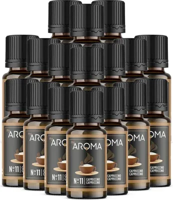 Produktbild von myAROMA flavour drops – Cappuccino 17x10ml, zuckerfrei, kalorienfrei & vegan, natürliches Aroma ohne künstliche Farbstoffe für Backen & mehr, Nr. 11