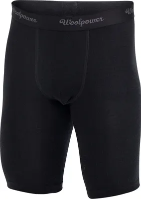 Image de Slip thermique pour homme Woolpower, modèle Boxer Xlong, taille M/L, version LITE, couleur : noir, taille : XL