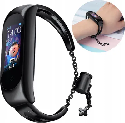 Immagine prodotto di Sostituzione Metal Band Bracciale a catena per Xiaomi Mi Band 6 / 5 / 4 / 3 Nero
