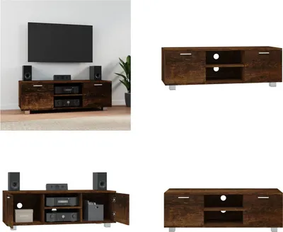 Produktbild von vidaXL TV Schrank Räuchereiche 120x40,5x35 cm Holzwerkstoff - TV-Schrank - TV-Schränke - TV-Möbel - TV-Ständer