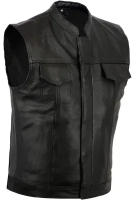 Zdjęcie produktu dla Kamizelka skórzana motocyklowa Bikers Gear Revolver, rozmiar XL