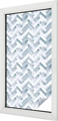Obrázok produktu pre Vitrážová fólia na okno - 100x50 cm - vitrážový vzor - nepriehľadná dekoratívna fólia na ochranu súkromia - samolepiaca, ochrana proti UV žiareniu - geometrický vzor