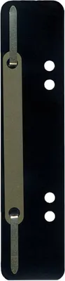 Produktbild von Q-Connect® 1012500810 Heftstreifen Kunststoff, kurz - Deckleiste aus Metall, schwarz, 25 Stück
