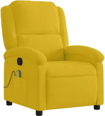 Obrázok produktu pre masážne kreslo vidaXL Yellow Velvet