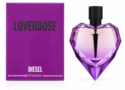 Produktbild von DIESEL Loverdose, Frauen, 75 ml, Nicht nachfüllbare Flasche, Mandarine, Sternanis, Gardenia, Jasmin, Gewürze, Bernstein, Vanille, KI-generiertes Bild
