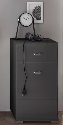 Zdjęcie produktu dla Unterschrank >Peter< in anthazit aus MDF - 38x73x30cm (BxHxT)