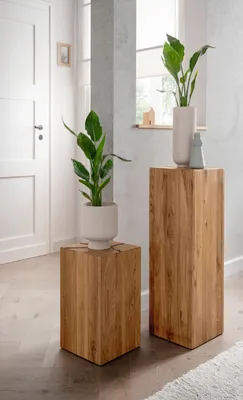 Produktbild von Hocker Set Wildeiche mit Hirnholz Massiv Geölt