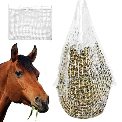 Produktbild von Jiubiaz Heunetz Heuraufe Beschäftigungsnetz Heusack Futternetz, Pferde extra engmaschig 3cm Netz 1 Stück 120 x 90cm
