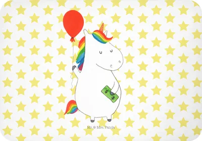 Produktbild von Mr. & Mrs. Panda magnet Einhorn Luftballon - Weiß - Geschenk, wandmagnet, Freundin, Geld, whiteboardmagnet, Kühlschrankmagnet, zettelhalter, Notizhalter, Unicorn