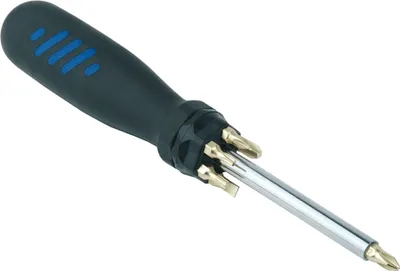 Produktbild von BRÜDER MANNESMANN Schraubendreher mit 7-teiligen Bit-Satz Teleskop-Magnetheber