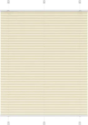 Image de Store plissé crème 110x150cm largeur du tissu 109,4cm polyester