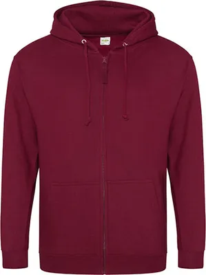Immagine prodotto di Just Hoods JH050 | Felpa con cappuccio con zip / Zoodie da uomo - Colore: Borgogna - Taglia: S