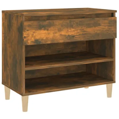 Produktbild von vidaXL Schuhregal Räuchereiche 70x36x60 cm Holzwerkstoff