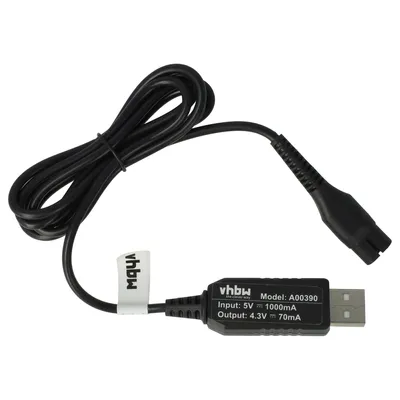 Produktbild von vhbw Ladekabel kompatibel mit Philips QP2520/30, QP2520/20, MG5750, BT3205/15, BT3203/15, MG5720/15, BT3206/14, BT3201/15 Rasierer - Netzkabel, 120 cm