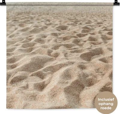 Produktbild von MuchoWow® Wandteppich Wandbehang Sommer - Strand - Sand 60x60 cm Tapisserie Dekoration Wandtuch - Dekorationen - Wand Decke