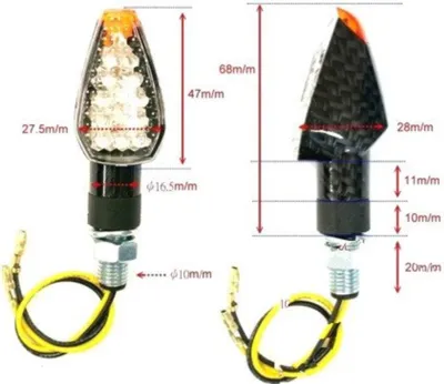 Produktbild von Blinker JMP Arrow2 LED kurz weiß Carbon Optik