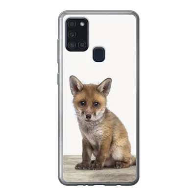Produktbild von MuchoWow® Handyhülle Schutzhülle Hülle für Samsung Galaxy A21s Fuchs - Baby-Fuchs - Kinder - Mädchen - Jungen Silikon Softcase Handy Hülle - Hartschale