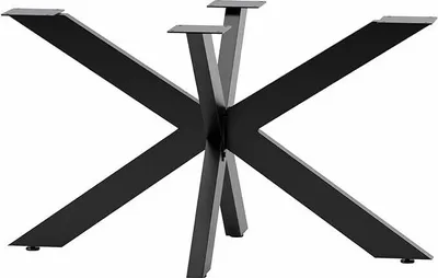 Produktbild von Tischgestell für Tischplatte, Couchtisch, Sofatisch, Beistelltisch, H43 x B50 x L80 cm, Tischbeine Metall, Schwarz