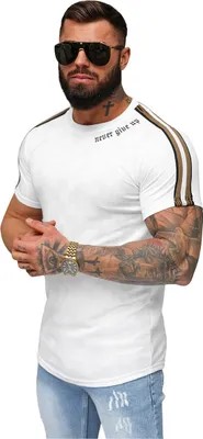 Produktbild von Herren T-shirt Weiß OZONEE O/QS11621 L
