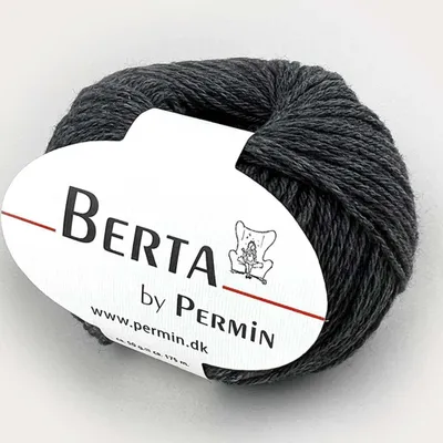 Produktbild von Auslaufmodell Berta by Permin – Wolle-Baumwolle Strickgarn (20 dunkelgrau)