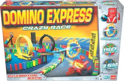 Image de Domino Express Crazy Race, jeu de construction à partir de 6 ans, jeu de dominos pour enfants