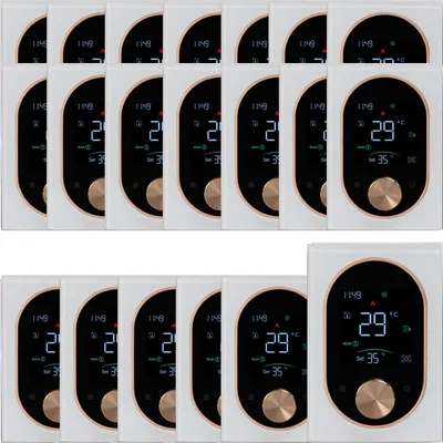Produktbild von 20x Digital Thermostat Smart Raumthermostat fuer Warmwasserbereitung Fussbodenheizung mit VA-Touchscreen, einstellbarem Knopf, 5+1+1 Wochenprogrammierung