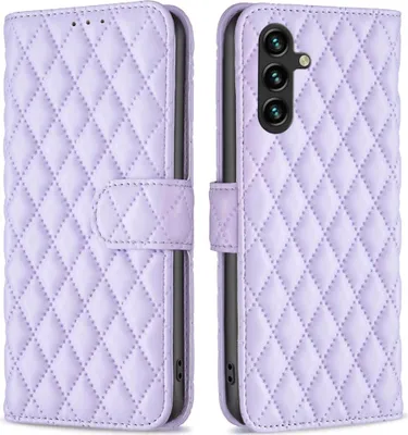 Produktbild von Samsung Galaxy A56 Hülle - BINFEN Rhombus Klapphülle - Lavendel