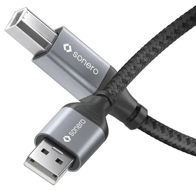 Produktbild von Sonero USB 2.0 Kabel, USB-A auf B Stecker, Druckerkabel, 480 MB/s, 0,5m